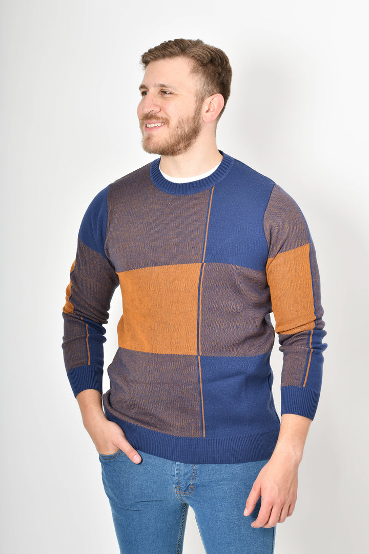 Sueter premium tejido - AZUL AMARILLO