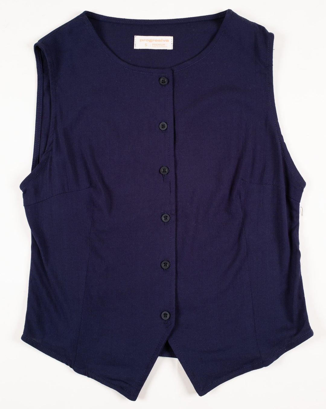 Blusa de botones - sin mangas - azul