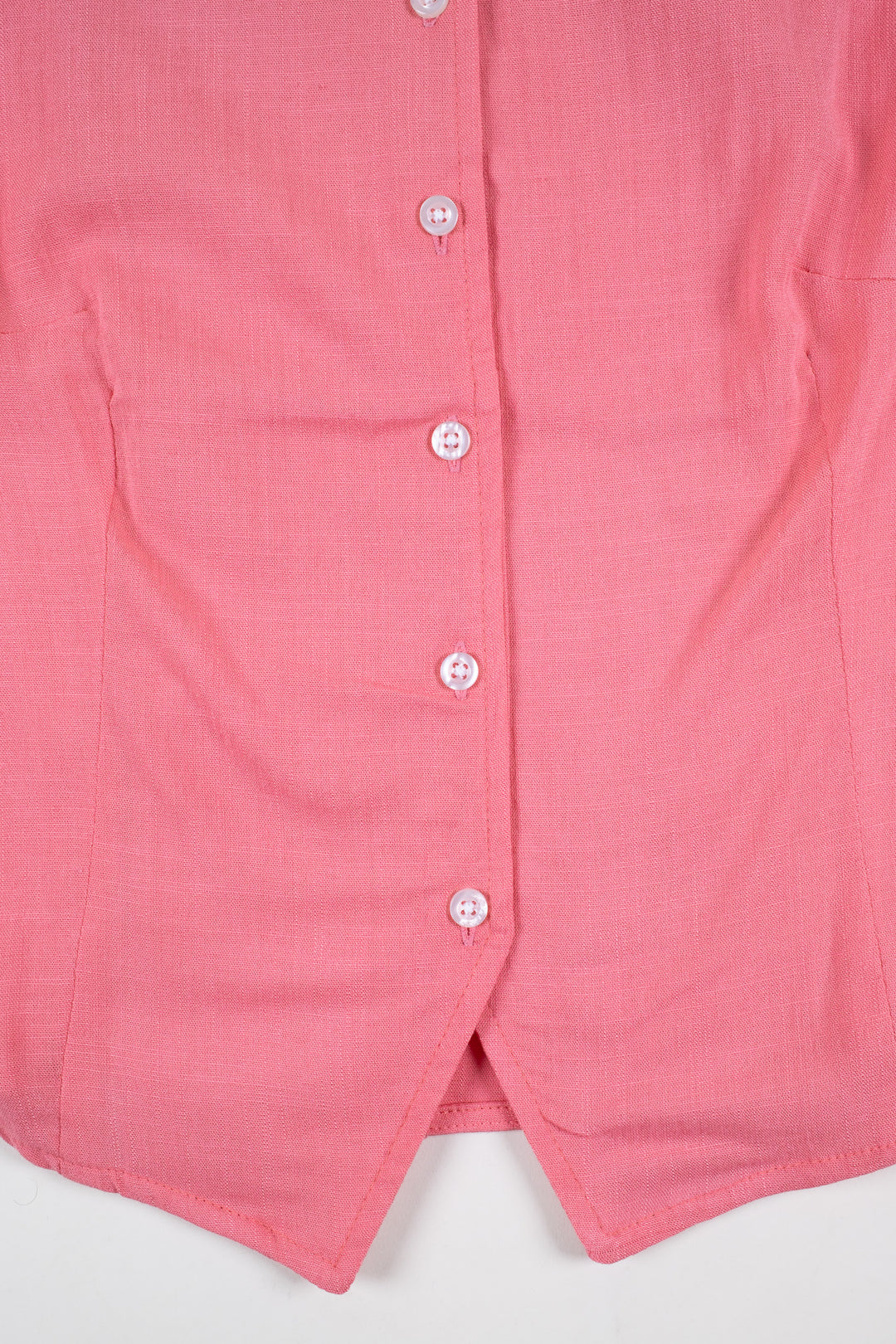 Blusa de botones - sin mangas - rosa