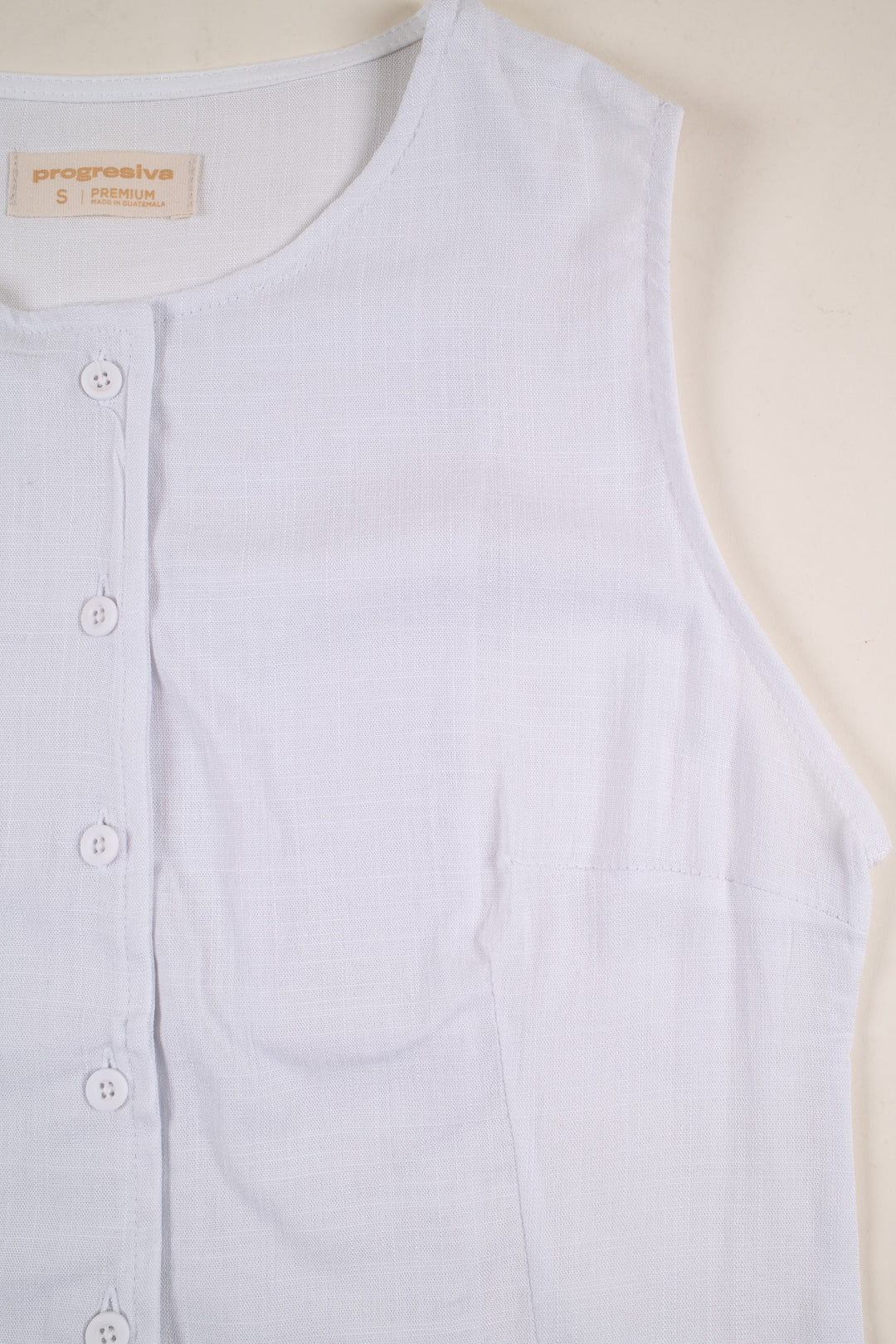 Blusa de botones - sin mangas - blanca