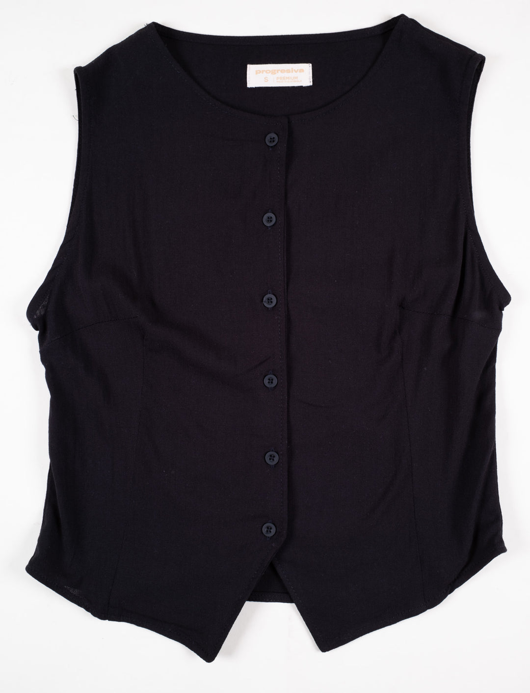 Blusa de botones - sin mangas - negro