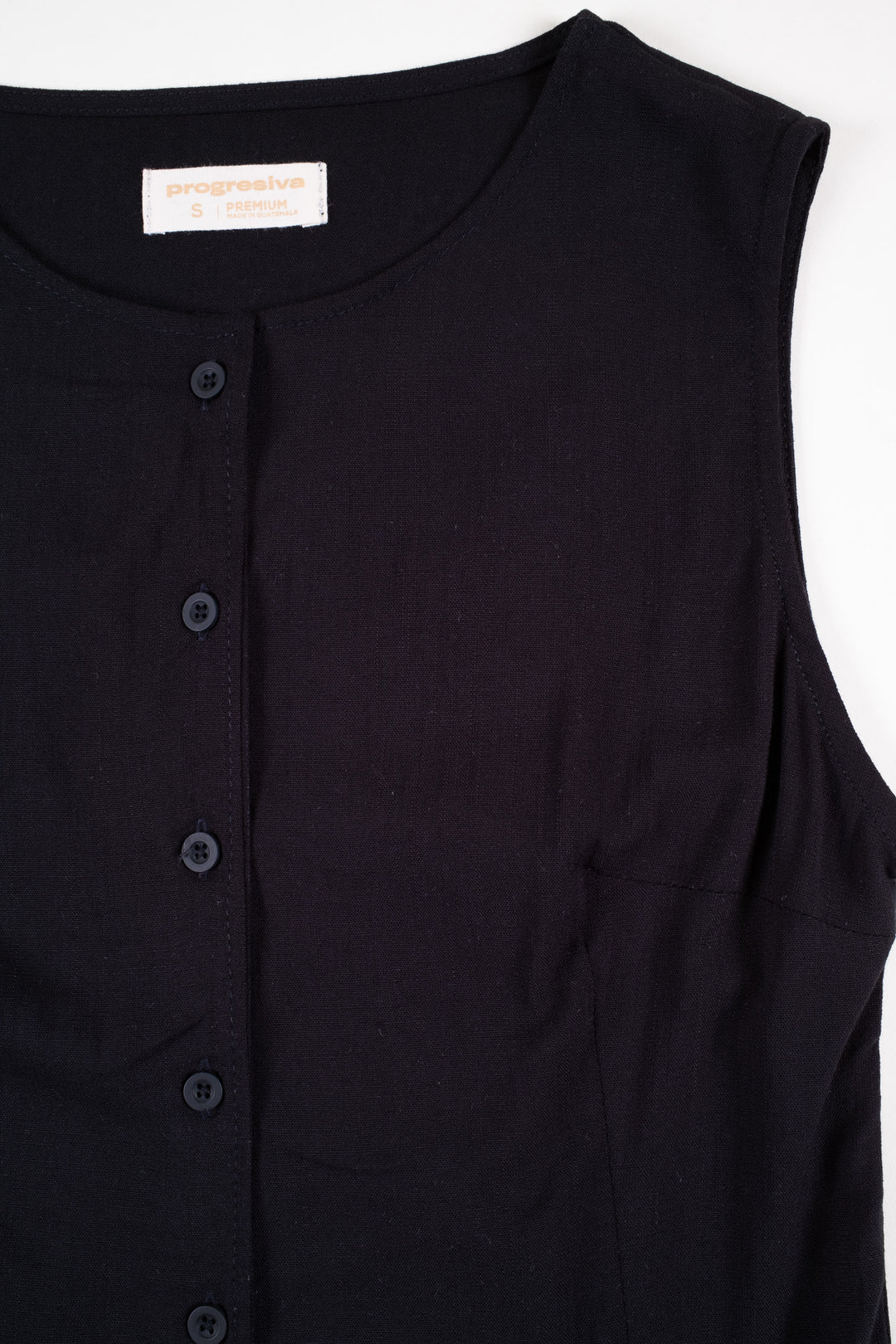 Blusa de botones - sin mangas - negro