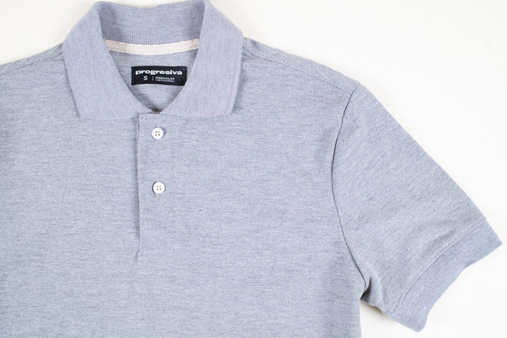 Playera Tipo Polo - Gris Claro