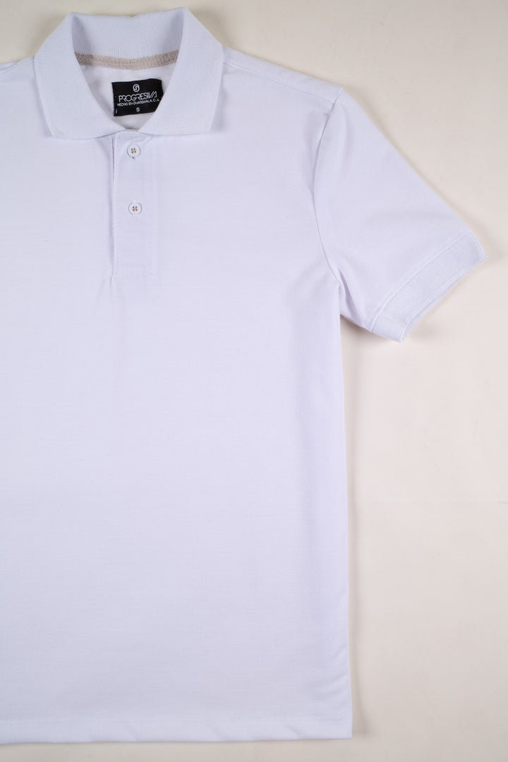 Playera Tipo Polo - Blanco