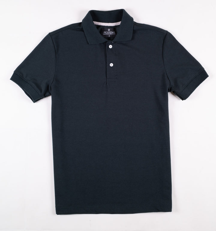 Playera Tipo Polo - Negro