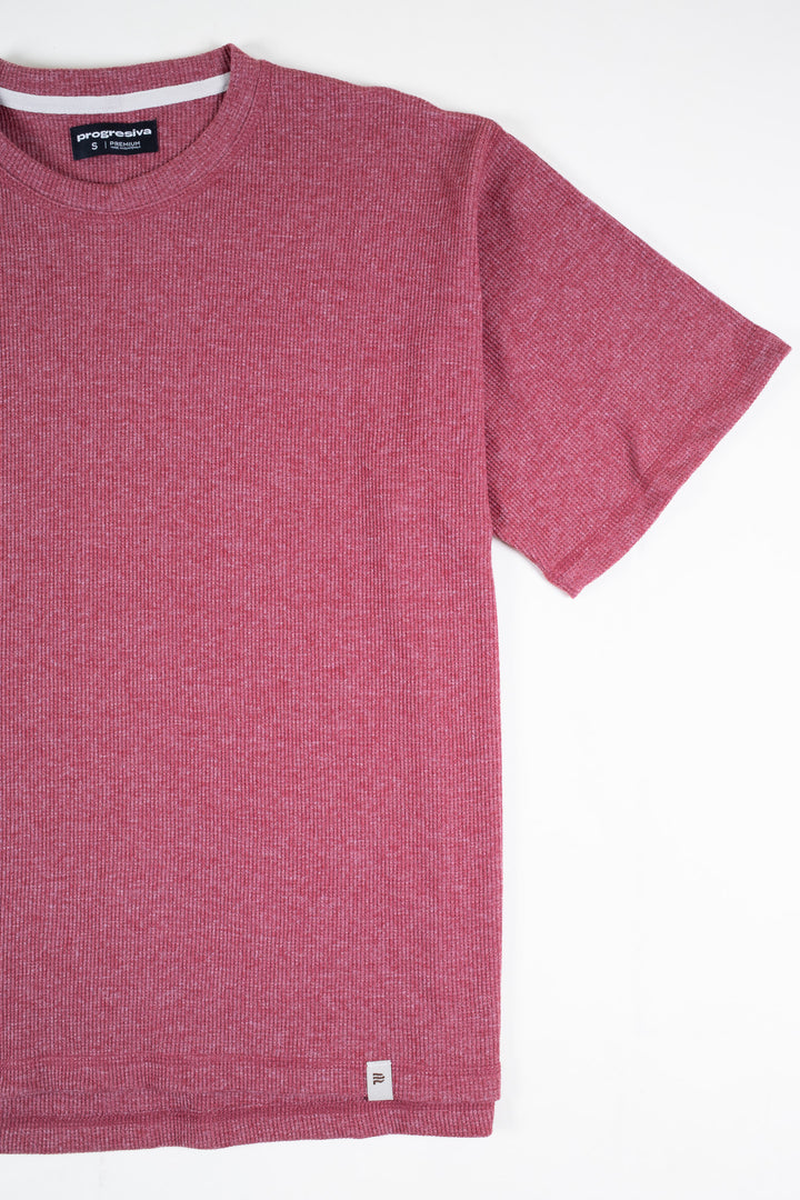 Playera Oversized Fit  - Palo Rosa