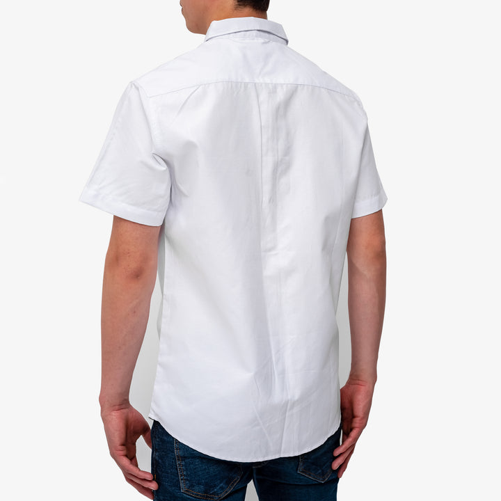 Camisa manga corta cuello normal - blanca