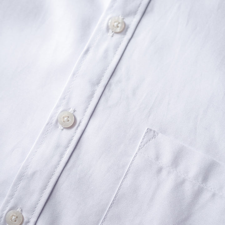 Camisa manga corta cuello normal - blanca