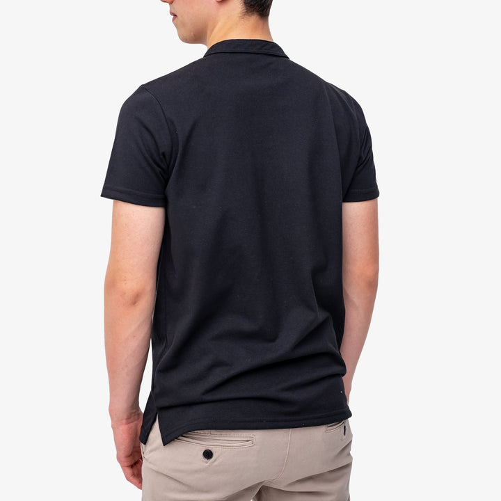 Polo cuello chino - Negro