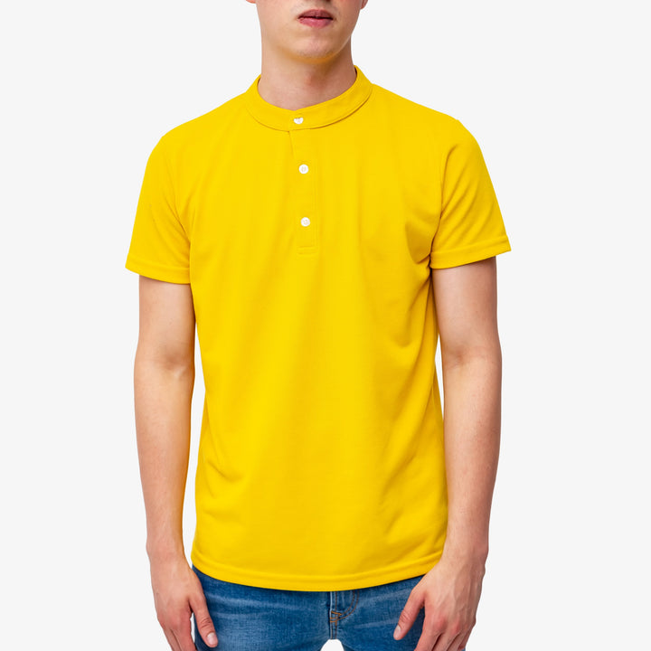 Polo cuello mao - Amarillo