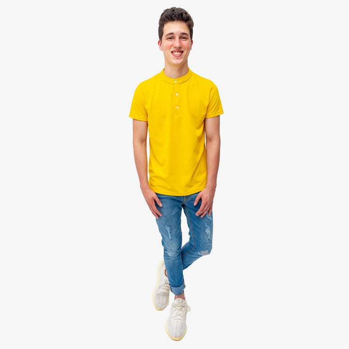 Polo cuello mao - Amarillo
