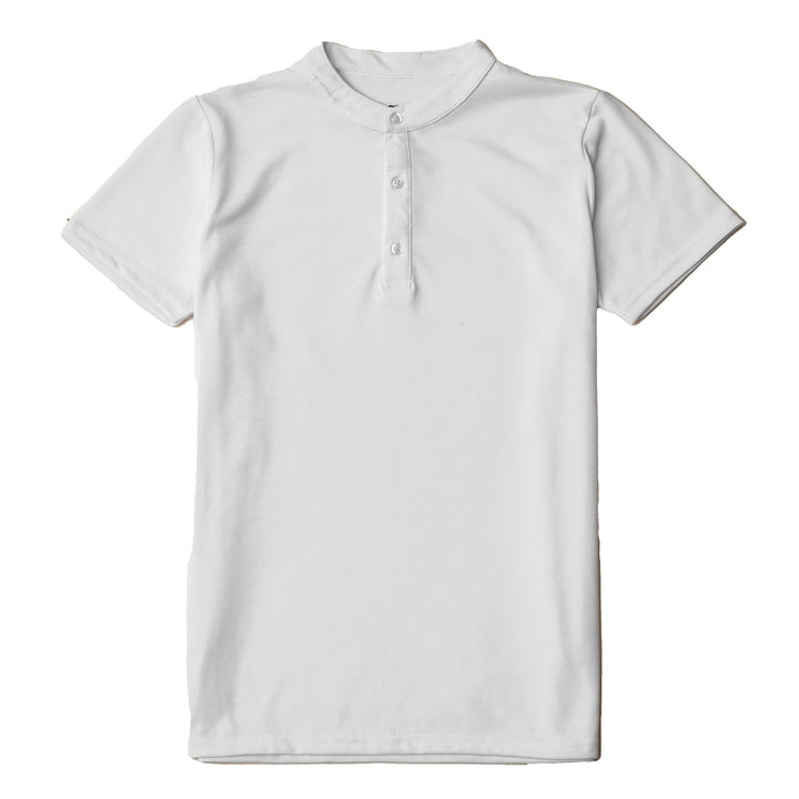Polo cuello chino - Blanco