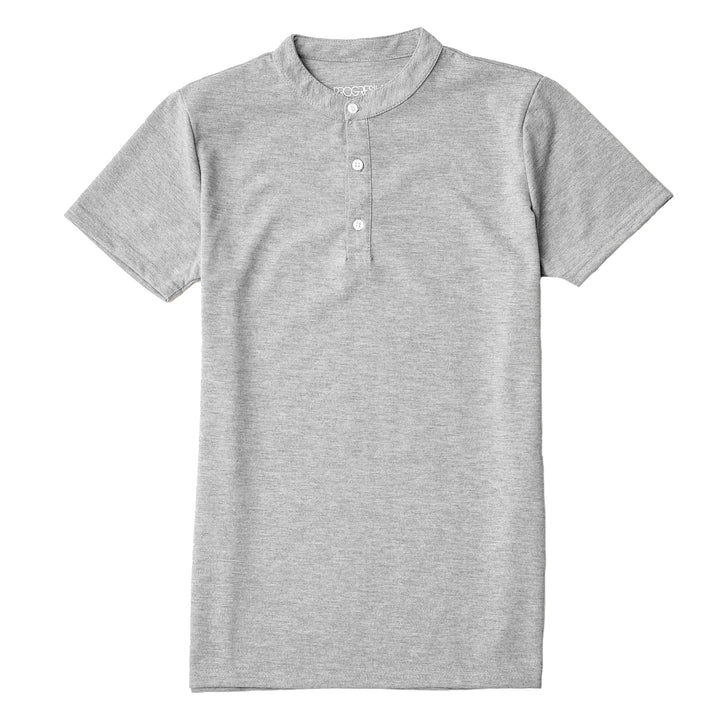 Polo cuello chino - Gris