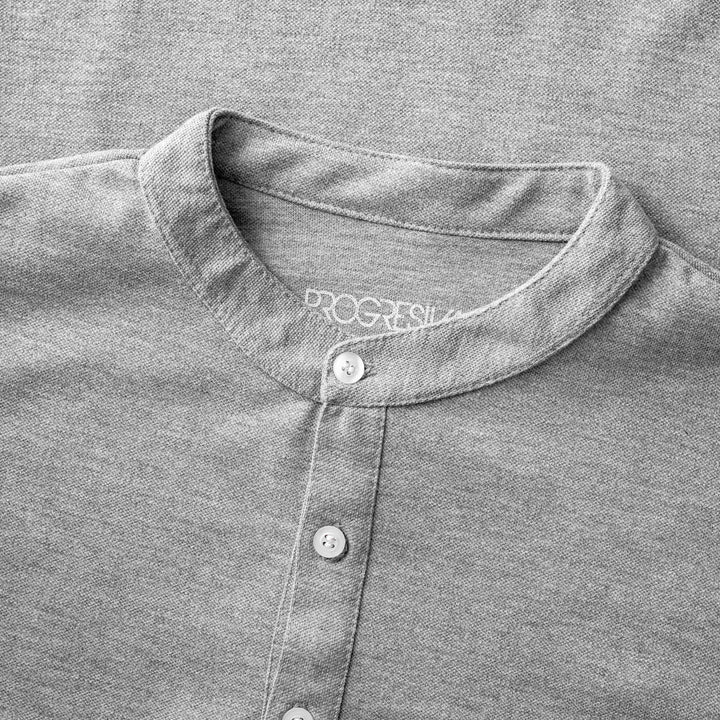 Polo cuello chino - Gris