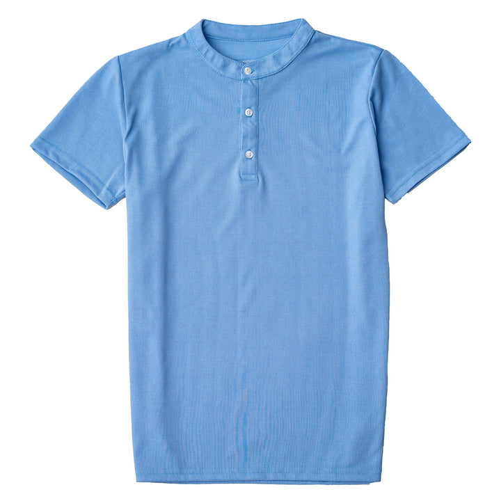 Polo cuello chino - Celeste