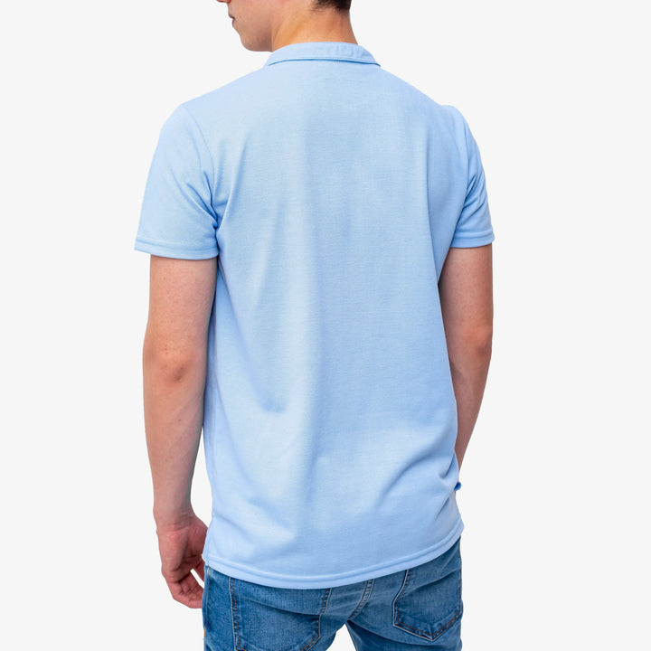 Polo cuello chino - Celeste