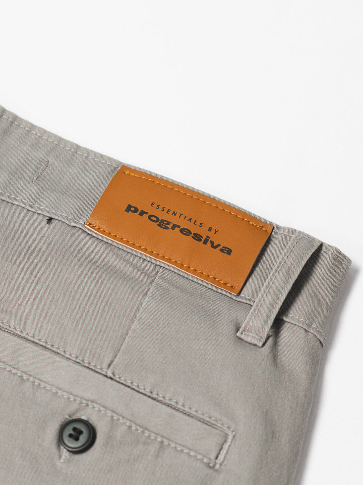 Pantalón  de gabardina skinny - gris claro