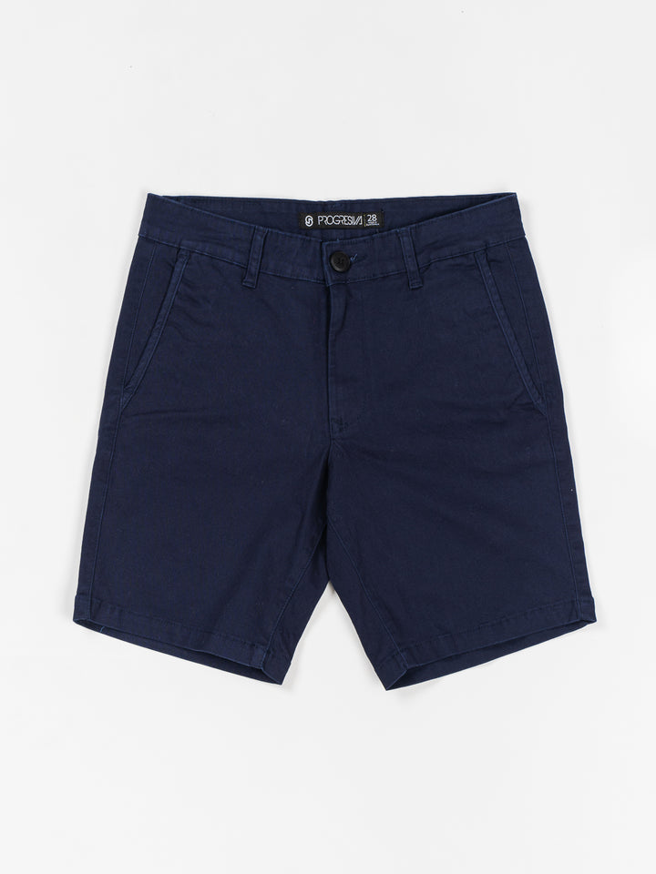 Short de gabardina - azul