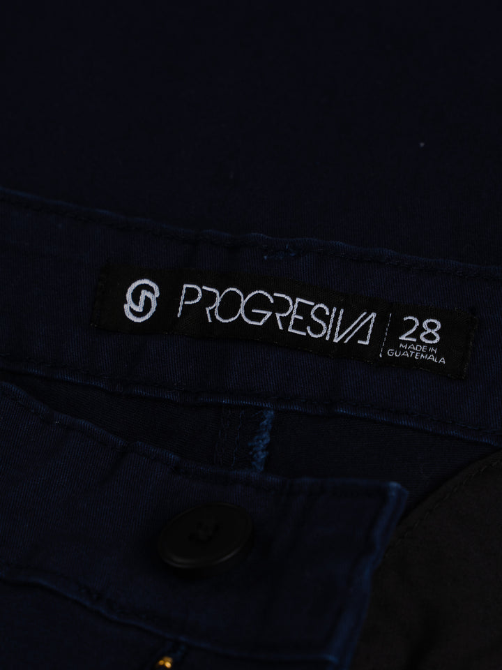 Short de gabardina - azul