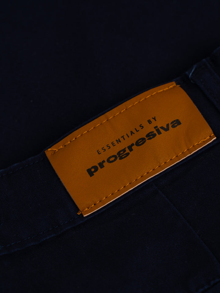 Short de gabardina - azul