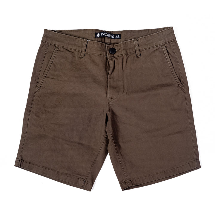 Short de gabardina - verde olivo
