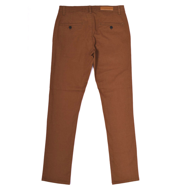 Pantalón de gabardina skinny - ladrillo