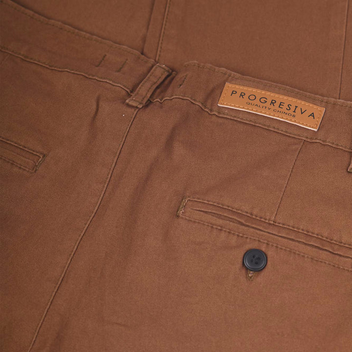 Pantalón de gabardina skinny - ladrillo