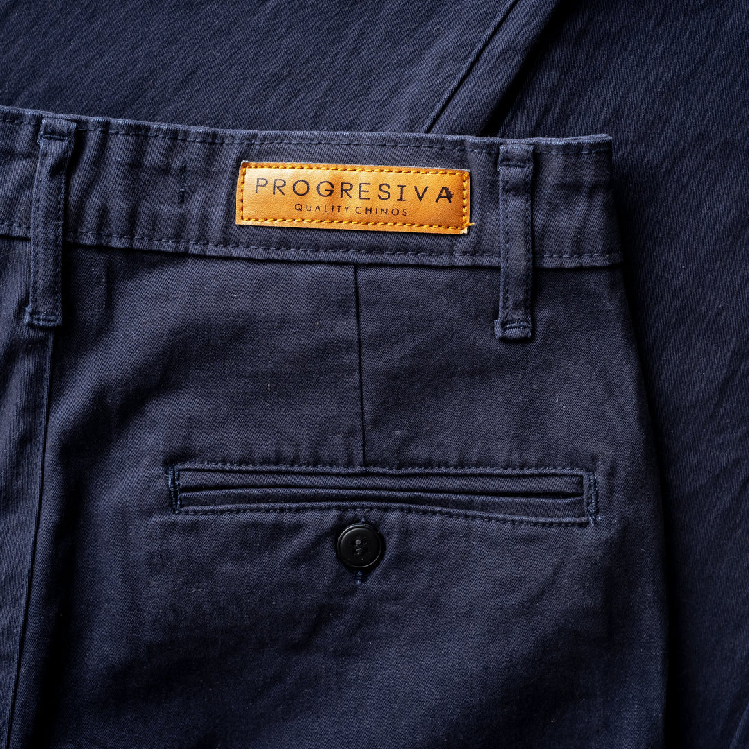 Pantalón de gabardina skinny - azul marino