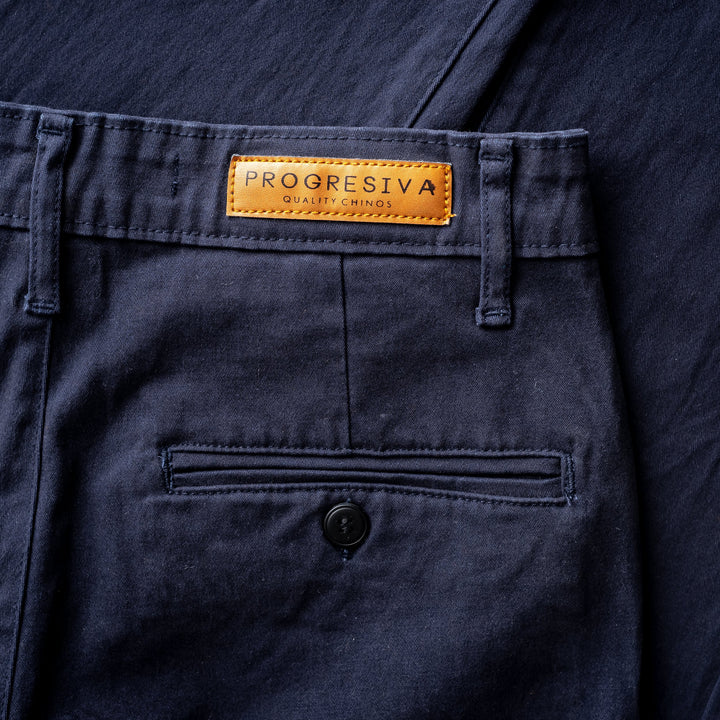 Pantalón de gabardina skinny - azul marino