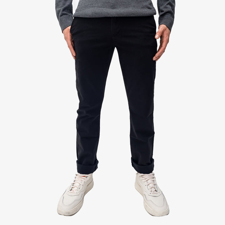 Pantalón de gabardina recto - negro