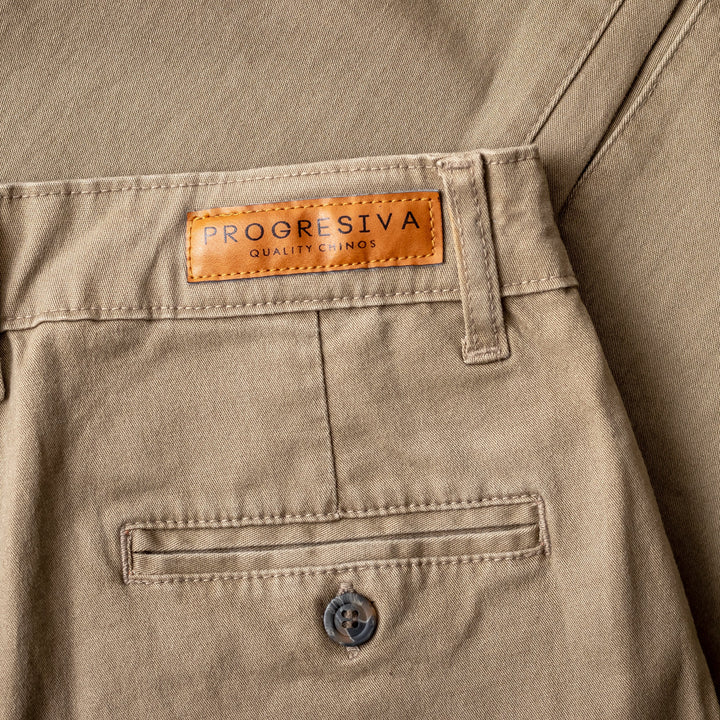 Pantalón  de gabardina skinny - kaki