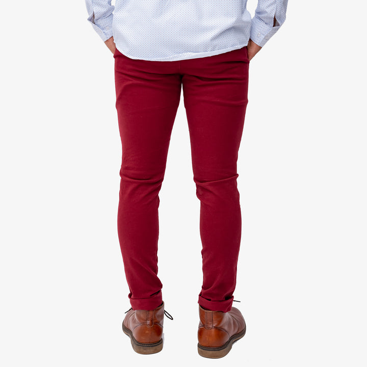 Pantalón de gabardina skinny - zapote