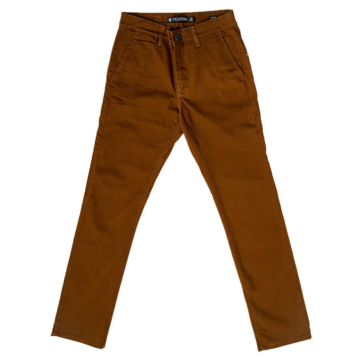 Pantalón  de gabardina skinny - café claro