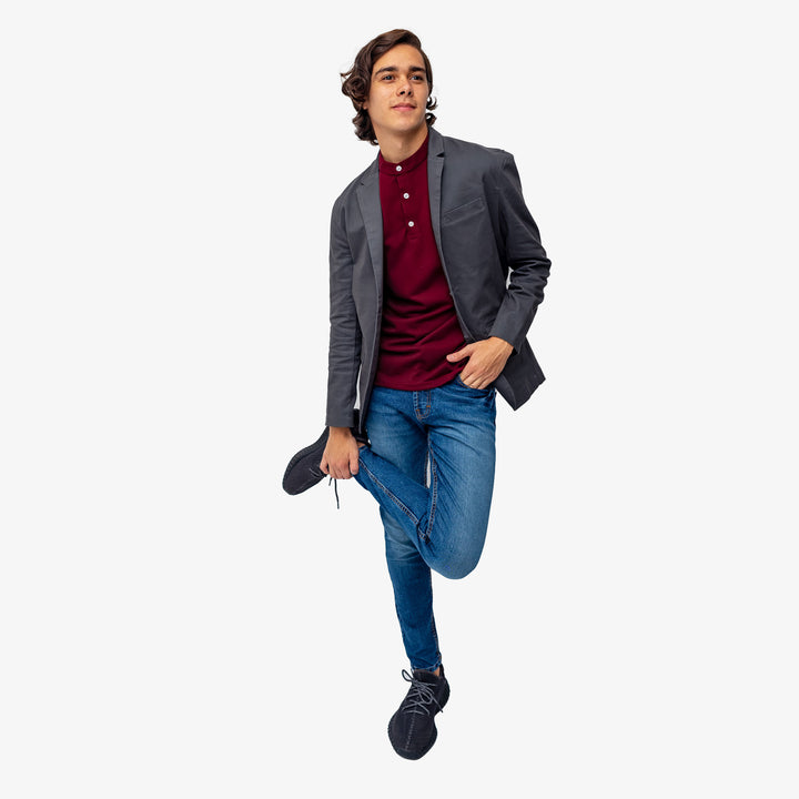 Saco de gabardina - gris oxford