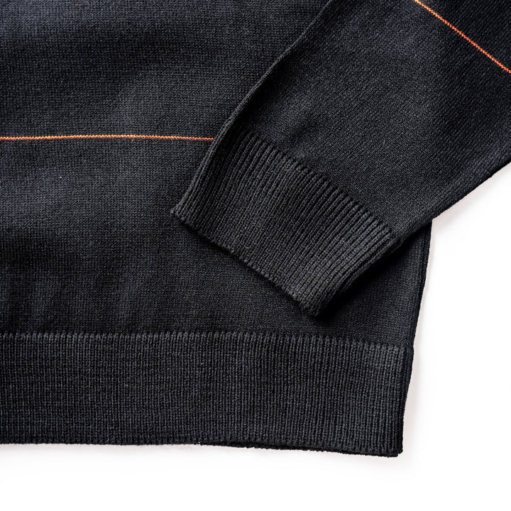 Suéter Tejido - Rayas ladrillo / negro