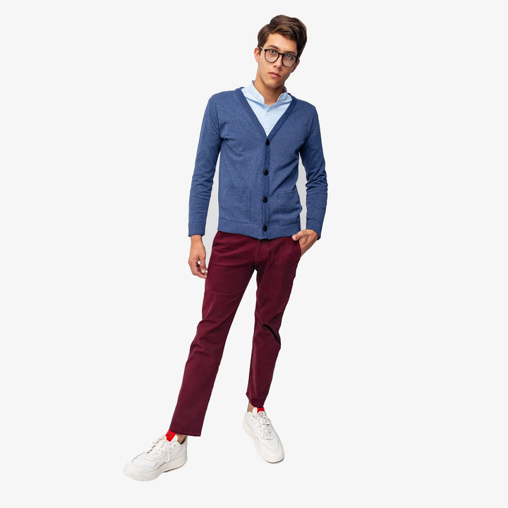 Pantalón  de gabardina skinny - corinto