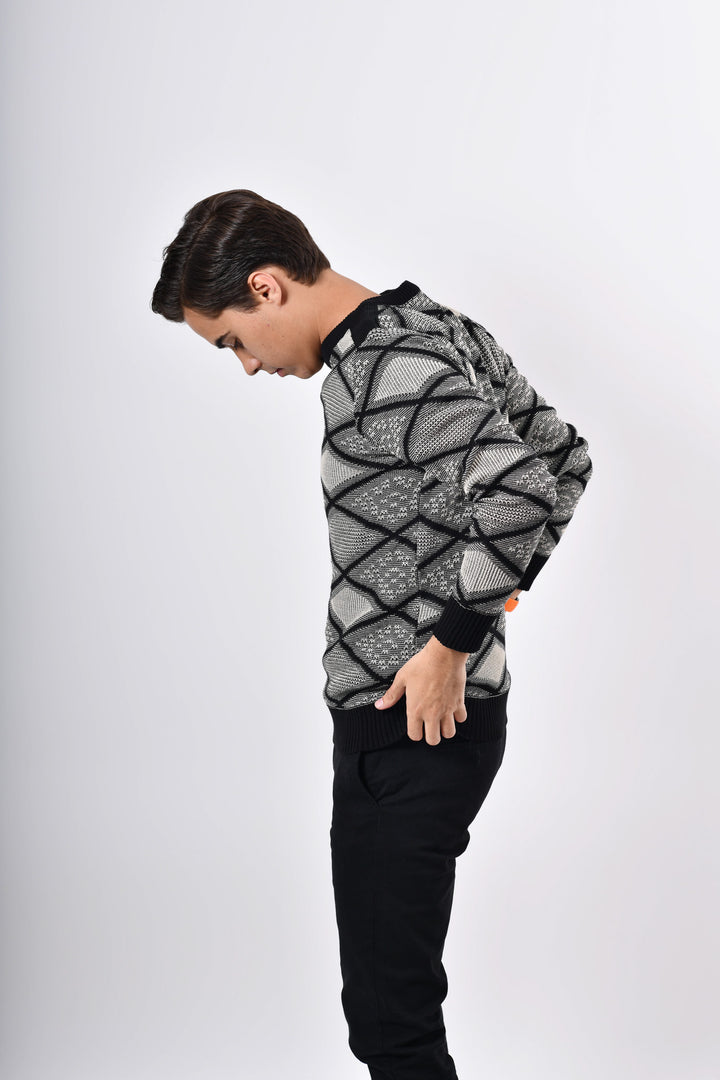 Suéter negro - rombos