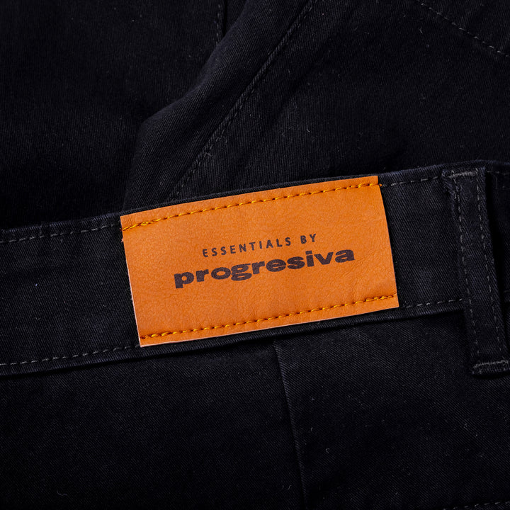 Short de gabardina - negro