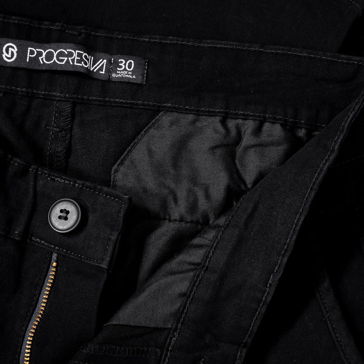 Short de gabardina - negro