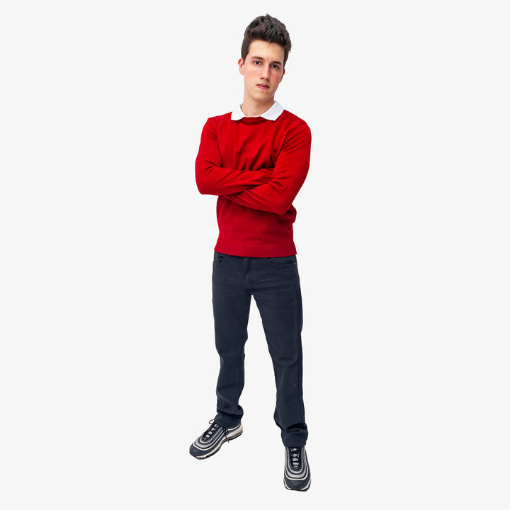 Suéter Rojo - cuello redondo