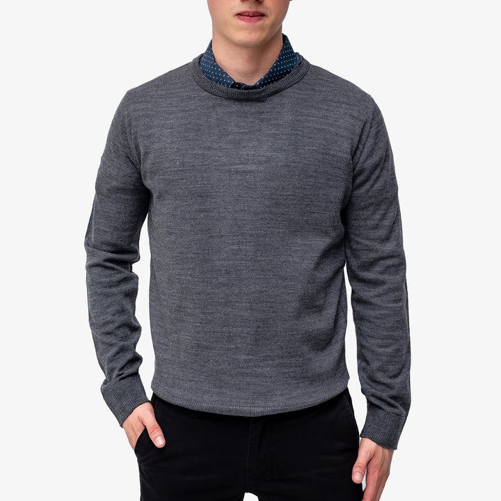 Suéter Gris - cuello redondo