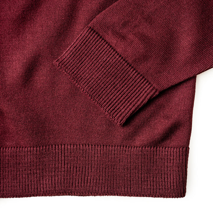 Suéter tejido - cuello redondo - corinto