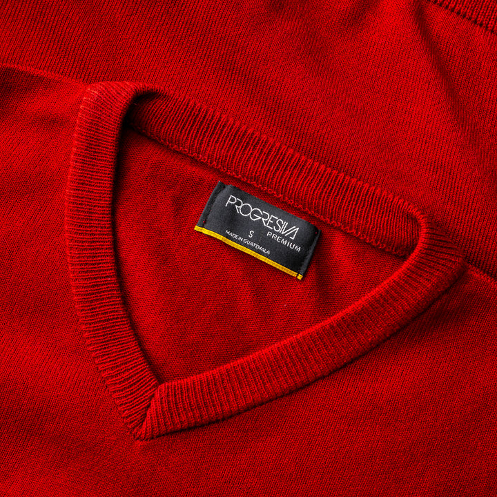 Suéter Rojo - cuello "V"