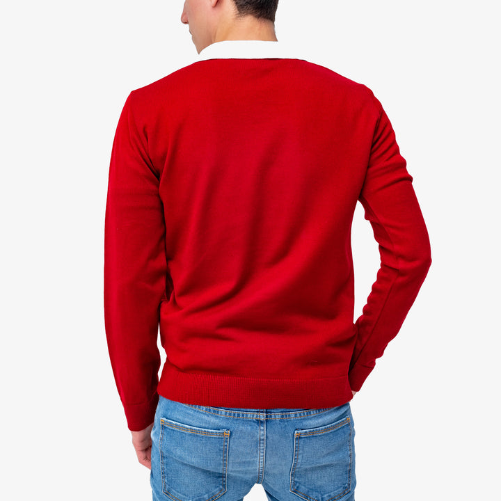 Suéter Rojo - cuello "V"
