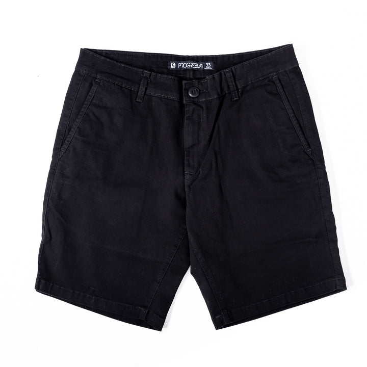 Short de gabardina - negro