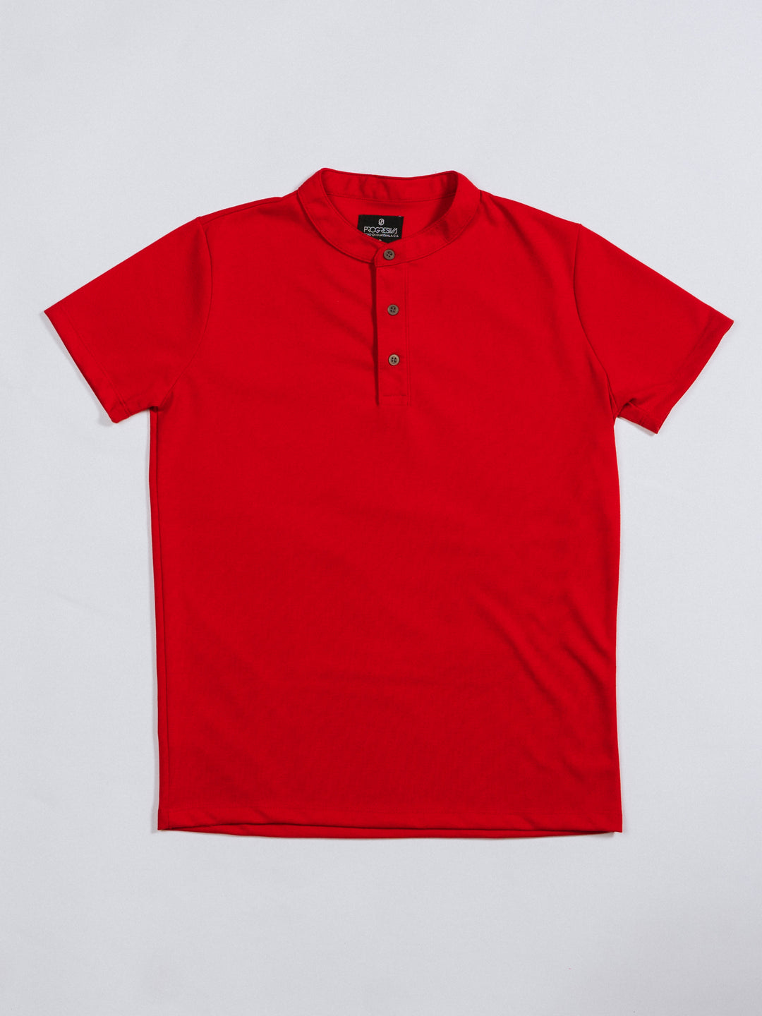 Polo cuello chino - Rojo
