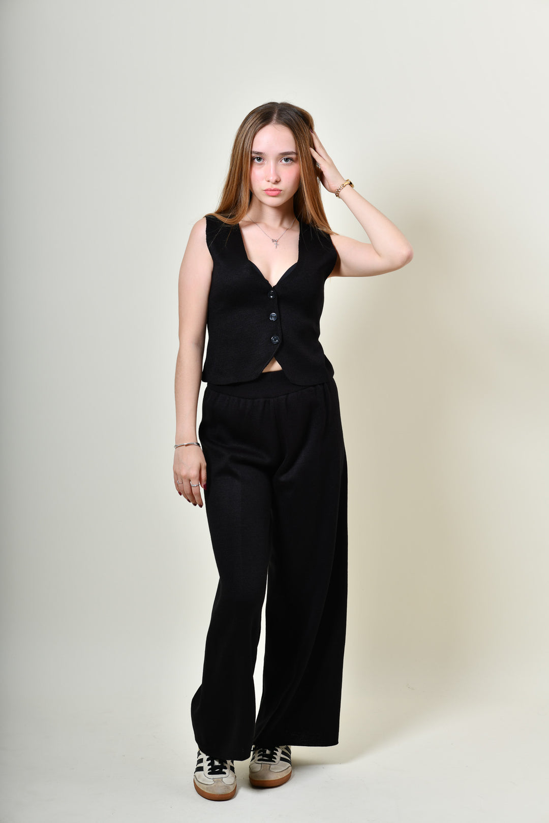 Chaleco Tejido - negro