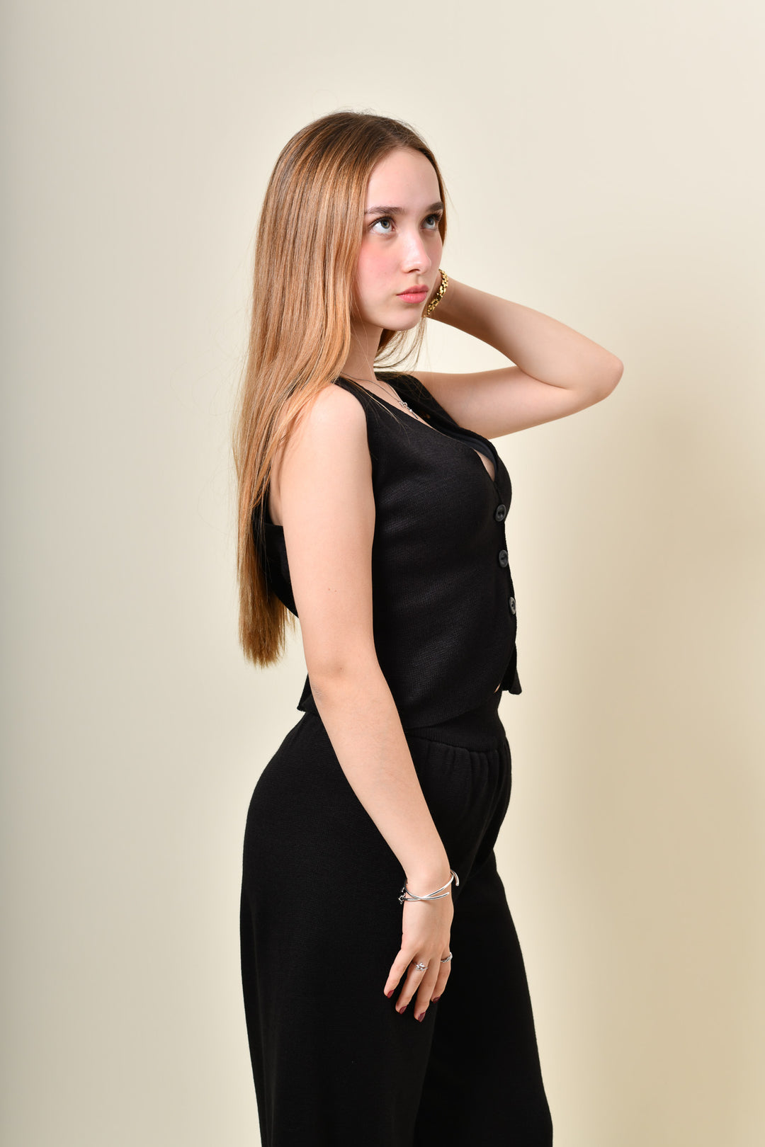 Chaleco Tejido - negro