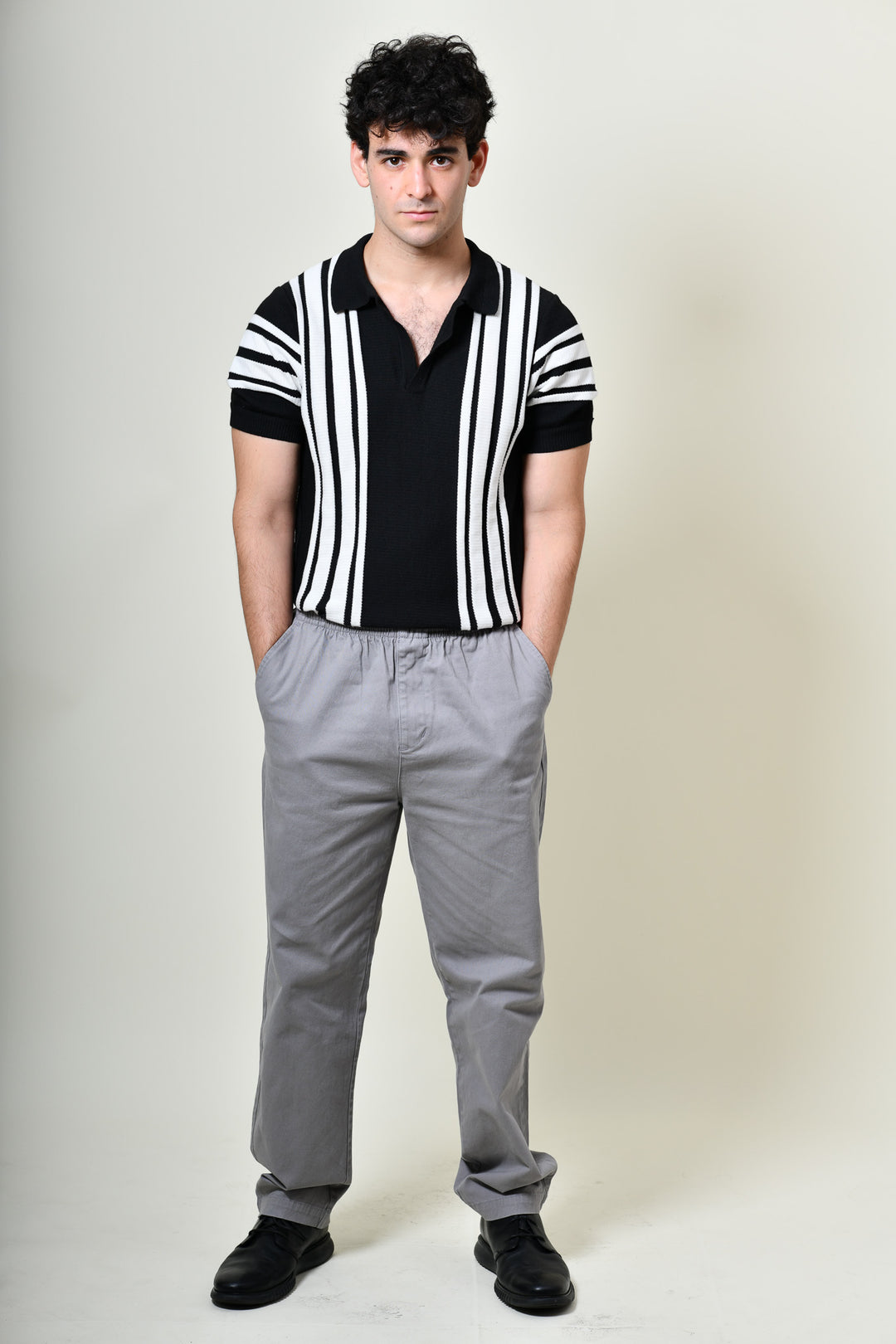 Pantalón de Gabardina Comfy - gris claro