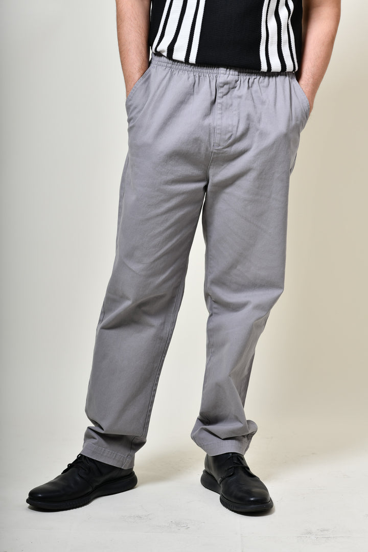 Pantalón de Gabardina Comfy - gris claro